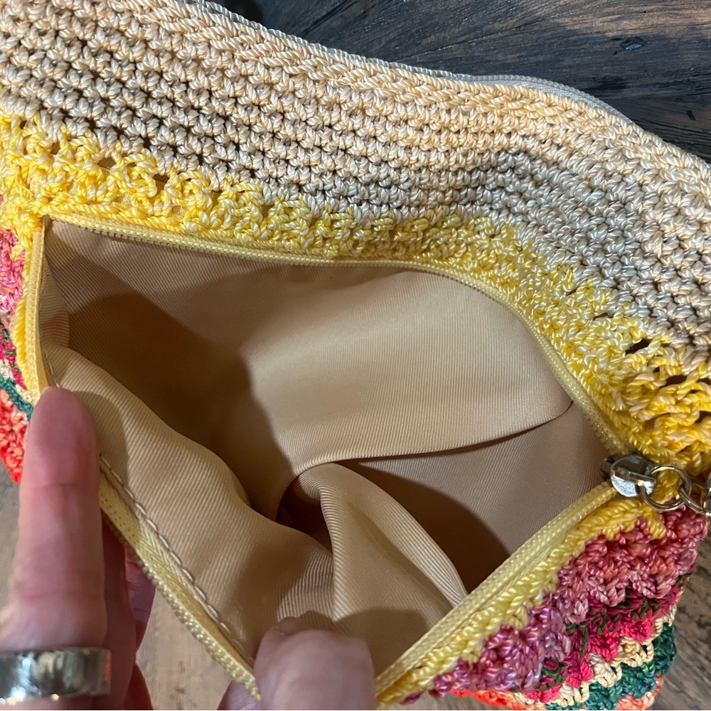The Sak Crochet Shoulder Bag – Rainbow Stripe Boho Crossbody - Picture 11 of 16